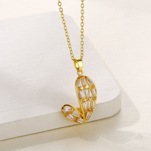 Women Minimalist Geometric Metal Heart Stainless Steel Electroplating Necklaces