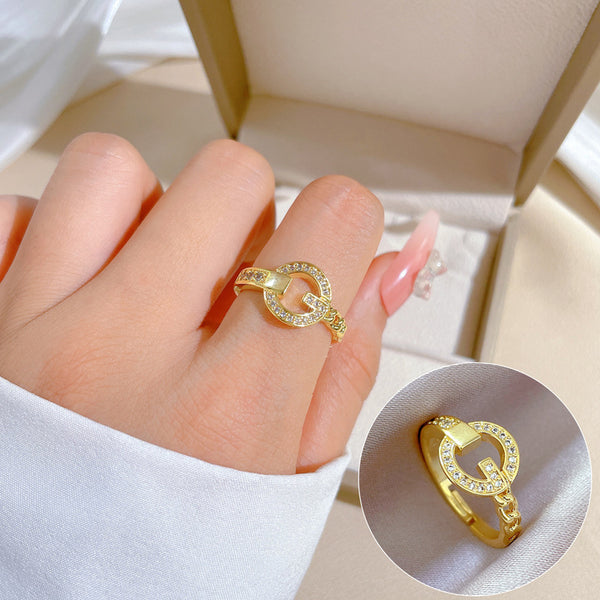 Women Cartoon Crown Brass Electroplating Rings