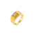 Women Geometric Stainless Steel 18K Gold Plated Rings