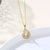 Women Minimalist Geometric Metal Droplet Stainless Steel Electroplating Necklaces