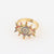 Women Diamond Metal Rainbow Irregular Snake Eye Zircon Rings