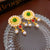 Baroque Round Geometric Alloy Earrings