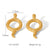 IG Style Music Note Heart Square Geometric Stainless Steel Electroplating Earrings