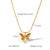 IG Style Butterfly Insect Stainless Steel Electroplating Necklaces