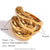 Fashion Niche Quadrilateral Circle Geometric Stainless Steel 18K Gold Plated Rings