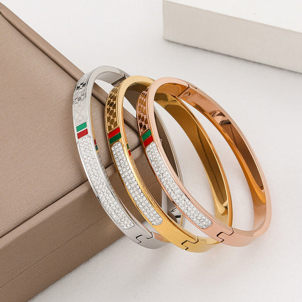 Titanium Steel 18K Gold Plated Bangles