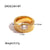 Women IG Style Circle Geometric Stainless Steel 18K Gold Plated Rings