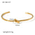 IG Style Irregular Stainless Steel Electroplating Bangles