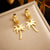 Fashion Tree Geometric Stainless Steel Electroplating Earrings