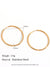 Minimalist Circle Geometric Stainless Steel 18K Gold Plated Earrings