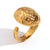 Expressive Fashion Circle Geometric Stainless Steel 18K Gold Plated Rings