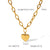 IG Style Chain Heart Geometric Stainless Steel Electroplating Necklaces