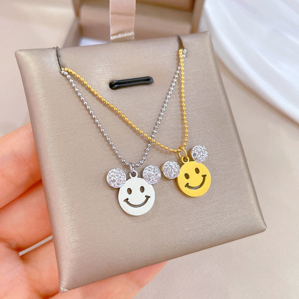 Cartoon Flower Gourd Geometric Titanium Steel Electroplating Necklaces