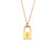 Fashion Letter Number Text Stainless Steel 18K Gold Plated Necklaces