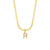 Fashion Letter Number Text Stainless Steel 18K Gold Plated Necklaces