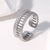 Open Ring Expressive Hollow Geometric Stainless Steel Electroplating Rings