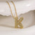 Letter Text Number Stainless Steel 18K Gold Plated Pendant