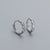 925 Sterling Silver Fashion Ellipse Geometric Silver Inlay Earrings