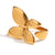 Fashion Creative Butterfly Insect Stainless Steel 18K Gold Plated Rings