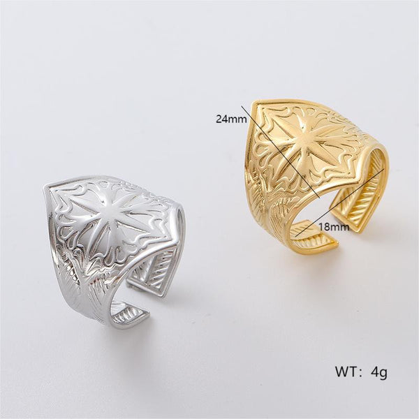 Retro Unisex Vintage Geometric Geometric Stainless Steel Electroplating Rings