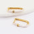 IG Style Women Metal U-Shape Copper Earrings