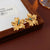 Women Luxurious Flower Plant Titanium Steel Diamond Inlay Jewelry Sets