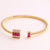 Fashion Women Quadrilateral Geometric Zircon Electroplating Bracelets