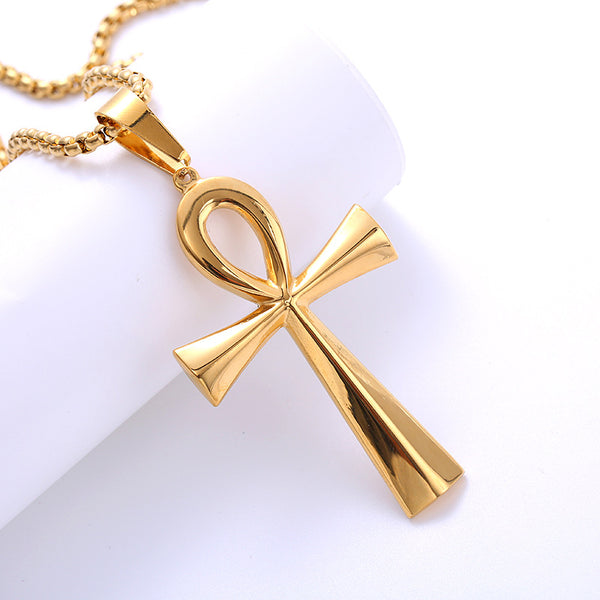 Unisex Ethnic Cross Titanium Steel Electroplating Pendants