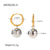 IG Style Geometric Stainless Steel 18K Gold Plated Earrings