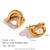 Fashion Circle U-Shape Stainless Steel 18K Gold Plated Earrings