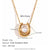 Fashion Circle U-Shape Geometric Stainless Steel 18K Gold Plated Necklaces