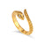 Minimalist Fashion Snake Geometric Stainless Steel 18K Gold Plated Rings