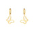 Fashion Round Circle Geometric Stainless Steel 18K Gold Plated Earrings