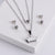 Women Korean Cross Butterfly Geometric Droplet Doll Stainless Steel Polishing Pendants