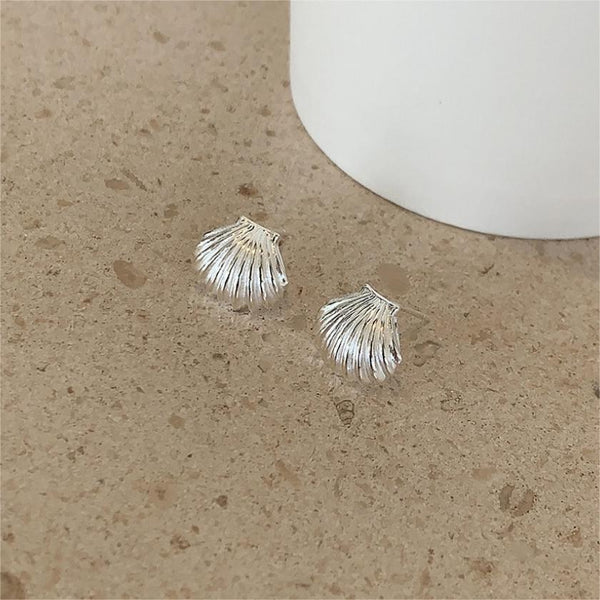 925 Sterling Silver Korean Chamfered Cube Text Letter Number Silver Electroplating Stud Earrings