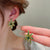 Retro Vintage Flower Flower Copper Zircon Inlay Earrings