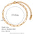 Women Fashion Circle Geometric Stainless Steel 18K Gold Plated Bracelets