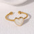 Cute Heart Heart Stainless Steel Electroplating Rings