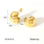 IG Style Sphere Geometric Stainless Steel Electroplating Earrings