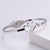 Women Metal Diamond Country Style Heart Stainless Steel Bangles