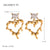 Chic Heart Stainless Steel 18K Gold Plated Earrings