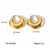 IG Style Hollow Geometric Stainless Steel Electroplating Earrings