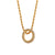 Fashion Round Geometric Stainless Steel 18K Gold Plated Necklaces