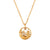 Fashion Round Geometric Stainless Steel 18K Gold Plated Necklaces