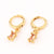 Vintage Retro Women Vintage Geometric Retro Geometric Copper Diamond Inlay Earrings