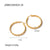 IG Style Round Geometric Stainless Steel 18K Gold Plated Earrings