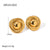 IG Style Round Stainless Steel 18K Gold Plated Earrings