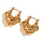 Fashion Circle Geometric Stainless Steel 18K Gold Plated Earrings