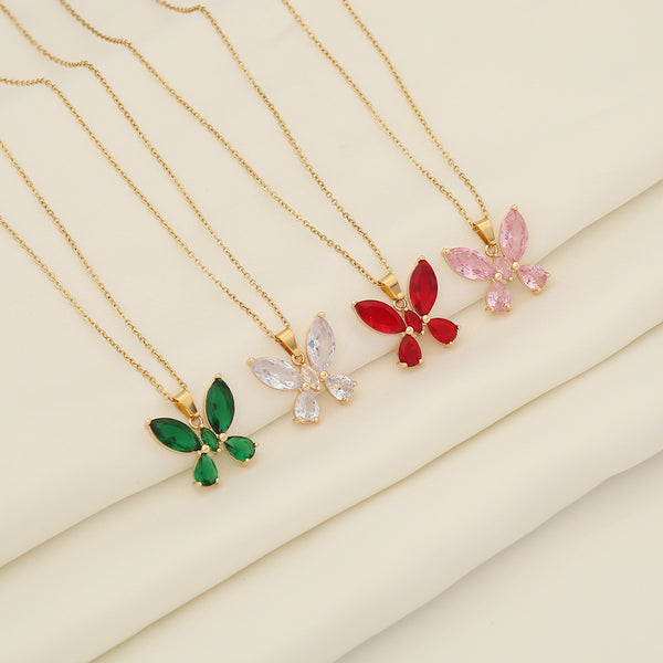 Fashion Butterfly Stainless Steel Electroplating Pendants