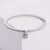 Women Korean Metal Diamond U-Shape Titanium Steel Electroplating Bangles